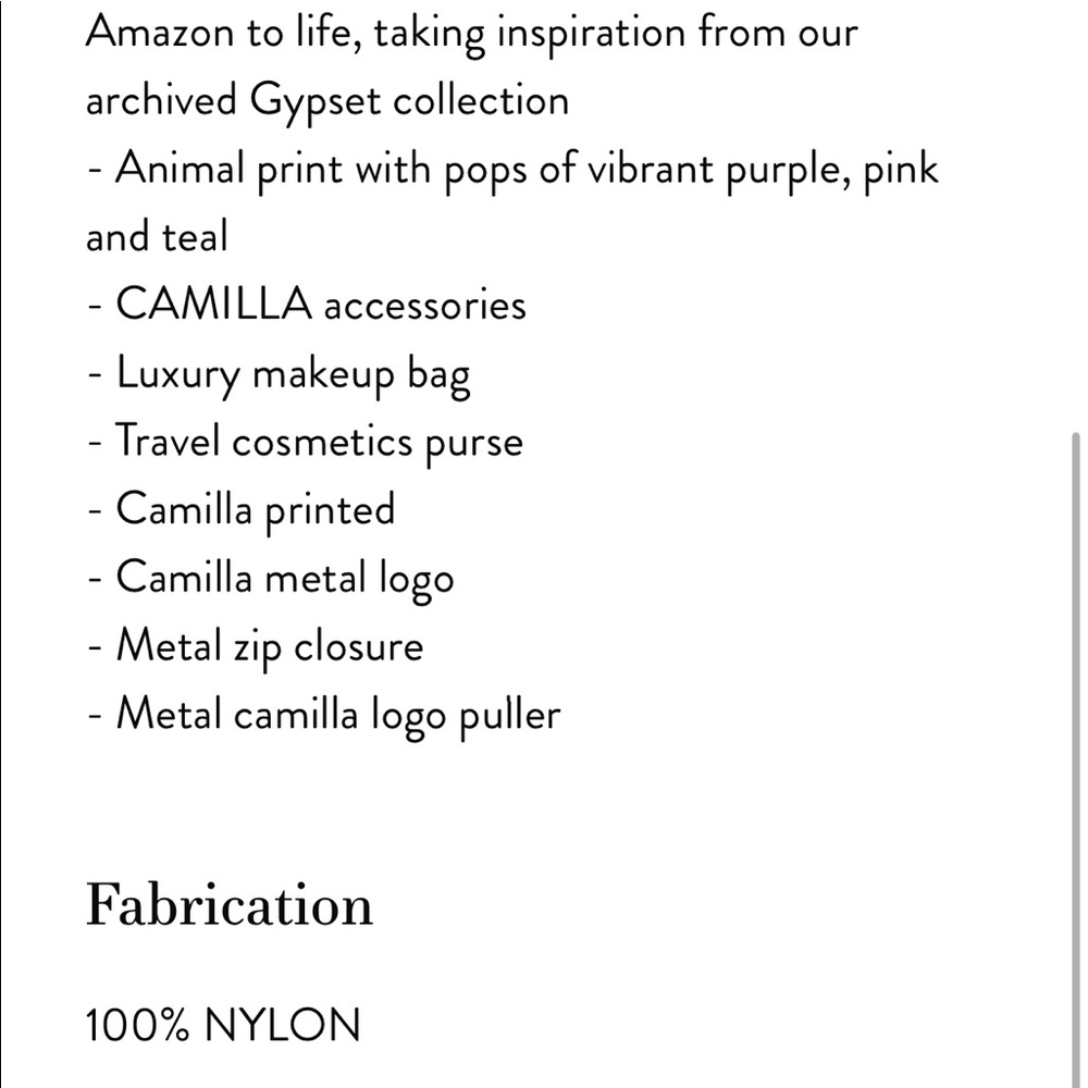 CAMILLA *Surrealist Suspension* small makeup toiletries travel case bag - Picture 4 of 6